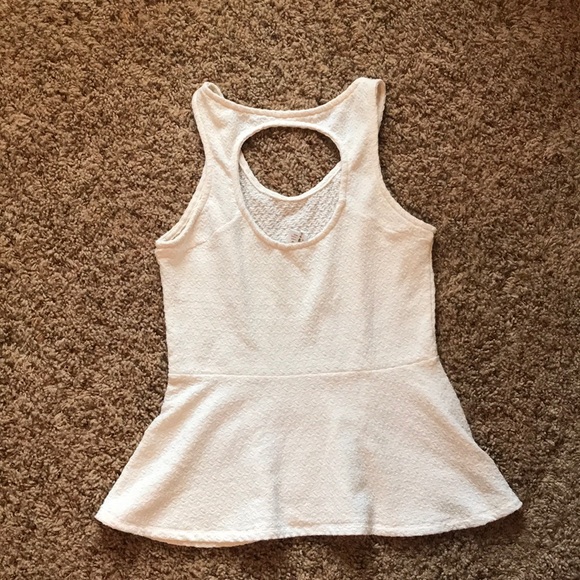 kirra cream peplum sleeveless top - Picture 4 of 4